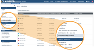 Calendrier de production dosimétrique