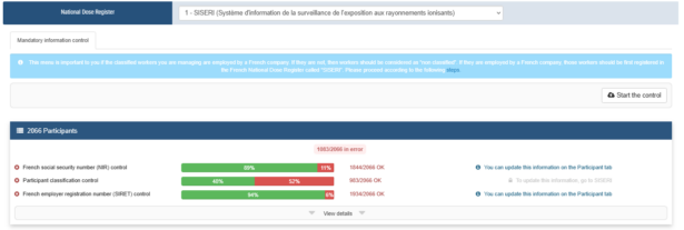 Résultat transmission SISERI